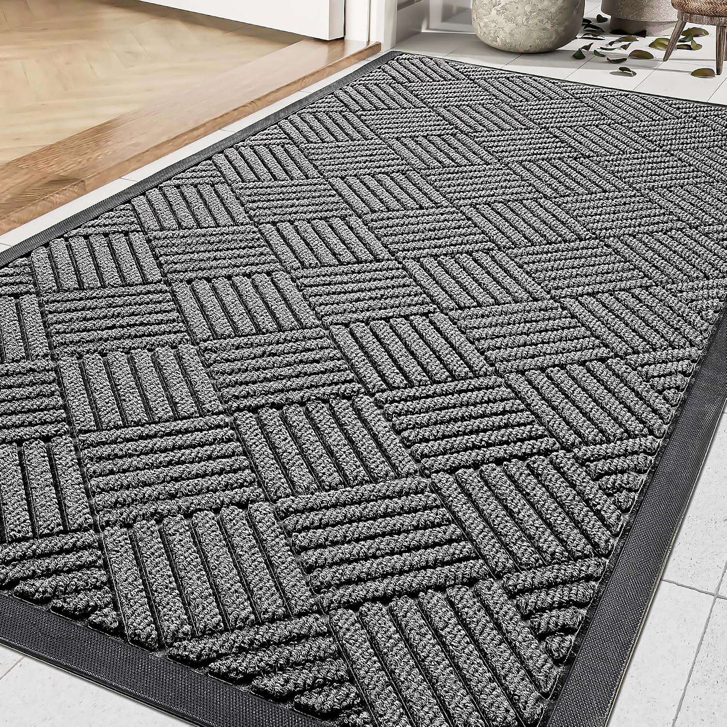 Amyracel Front Door Mat 3'x4', Heavy Duty Waterproof Commercial Floor Mat