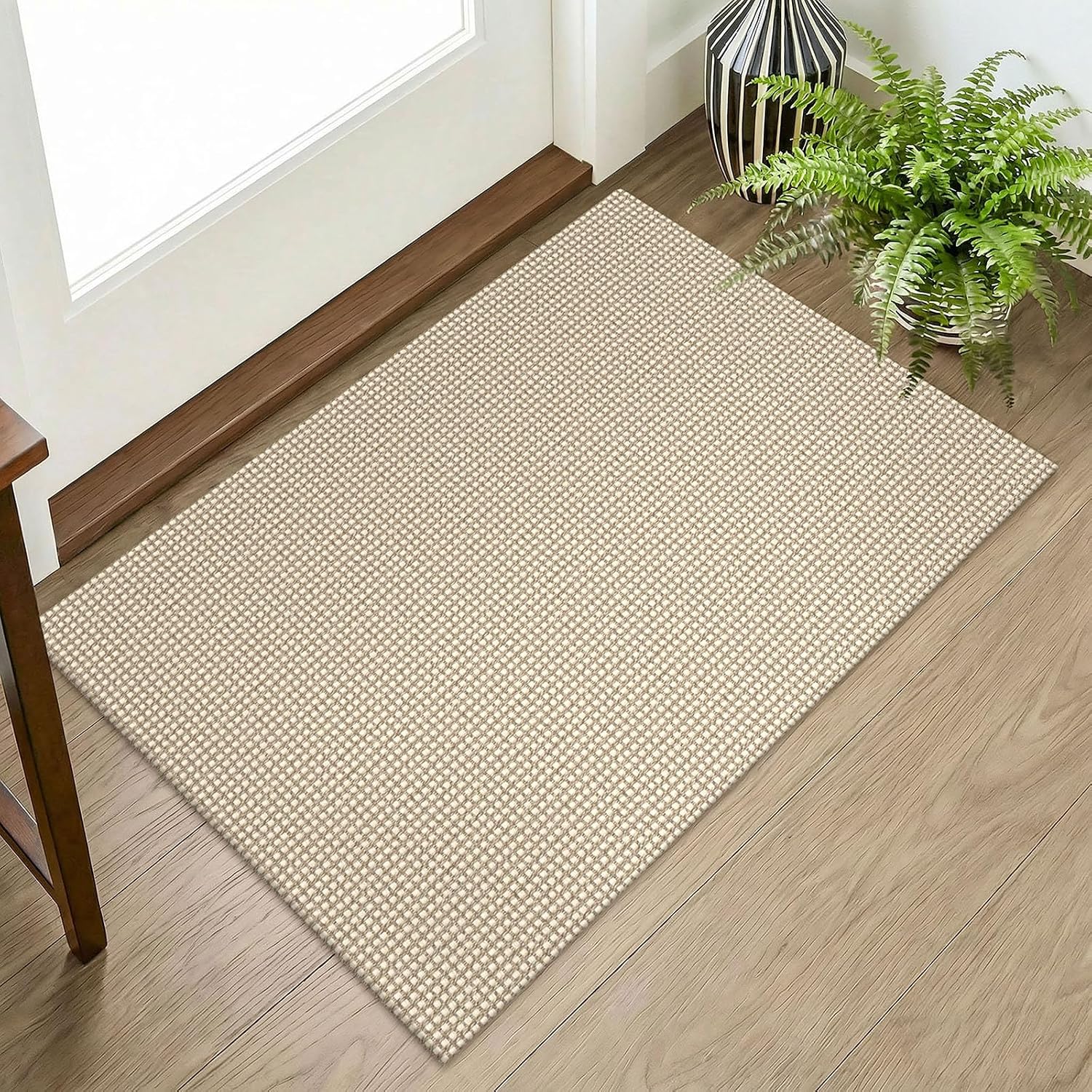 KOZYFLY Indoor Door Mat 2x3 ft Small Area Rugs Washable Front Door Mat Non Slip Rubber Backed Entryway Rug