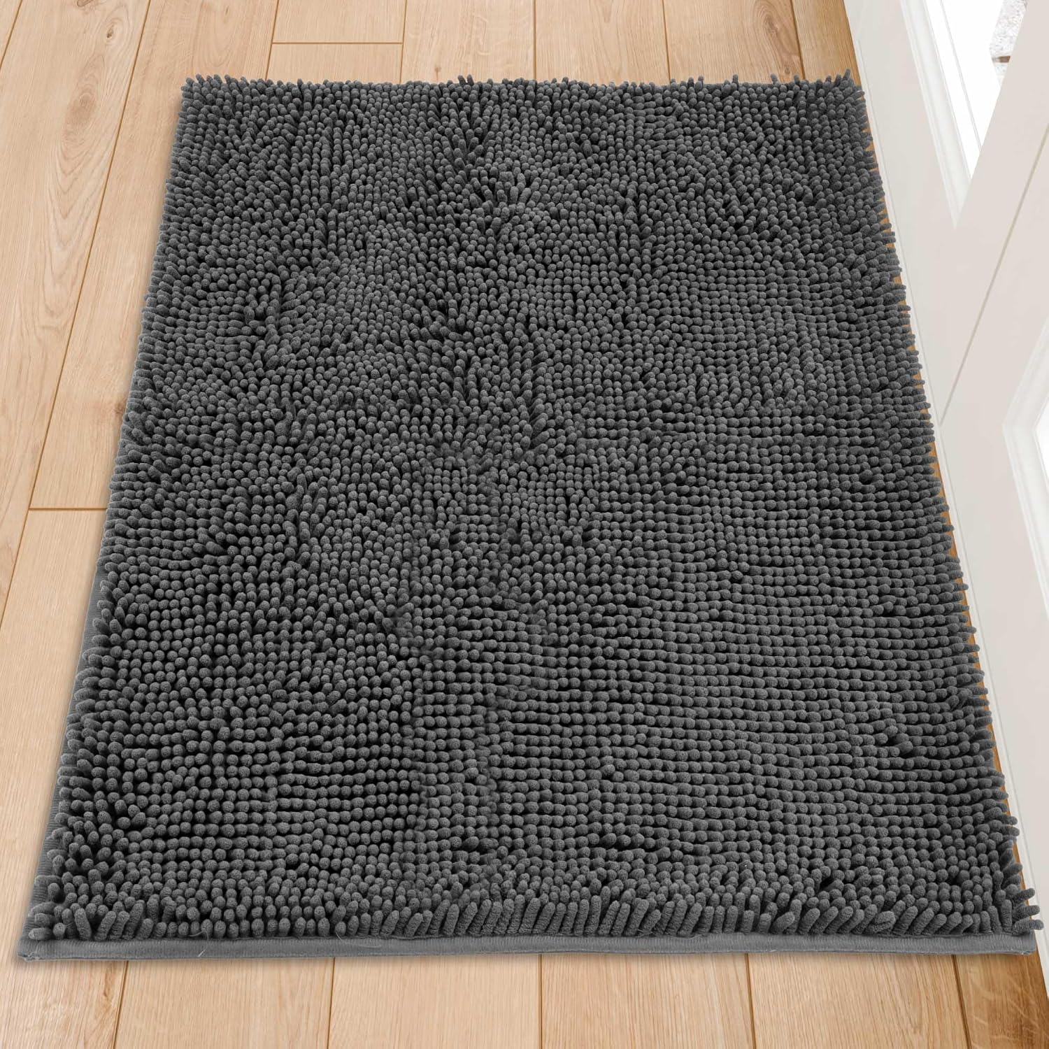 Naturei Chenille Absorbent Front Door Mat 48" x 36", Dog Door Mat for Muddy Paws, Trap Dirt Doormat - Image 9
